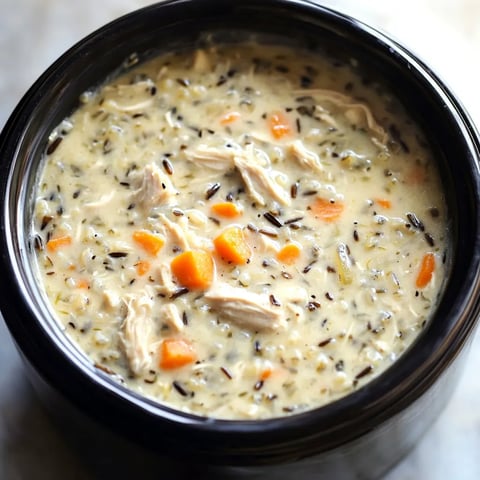 Creamy Chicken Wild Rice Soup in a Crockpot
