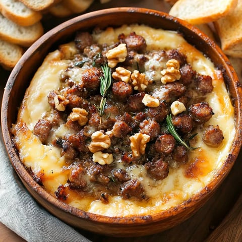A bowl of food with nuts and bread.