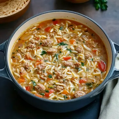 Delicious Marry Me Sausage Orzo Soup