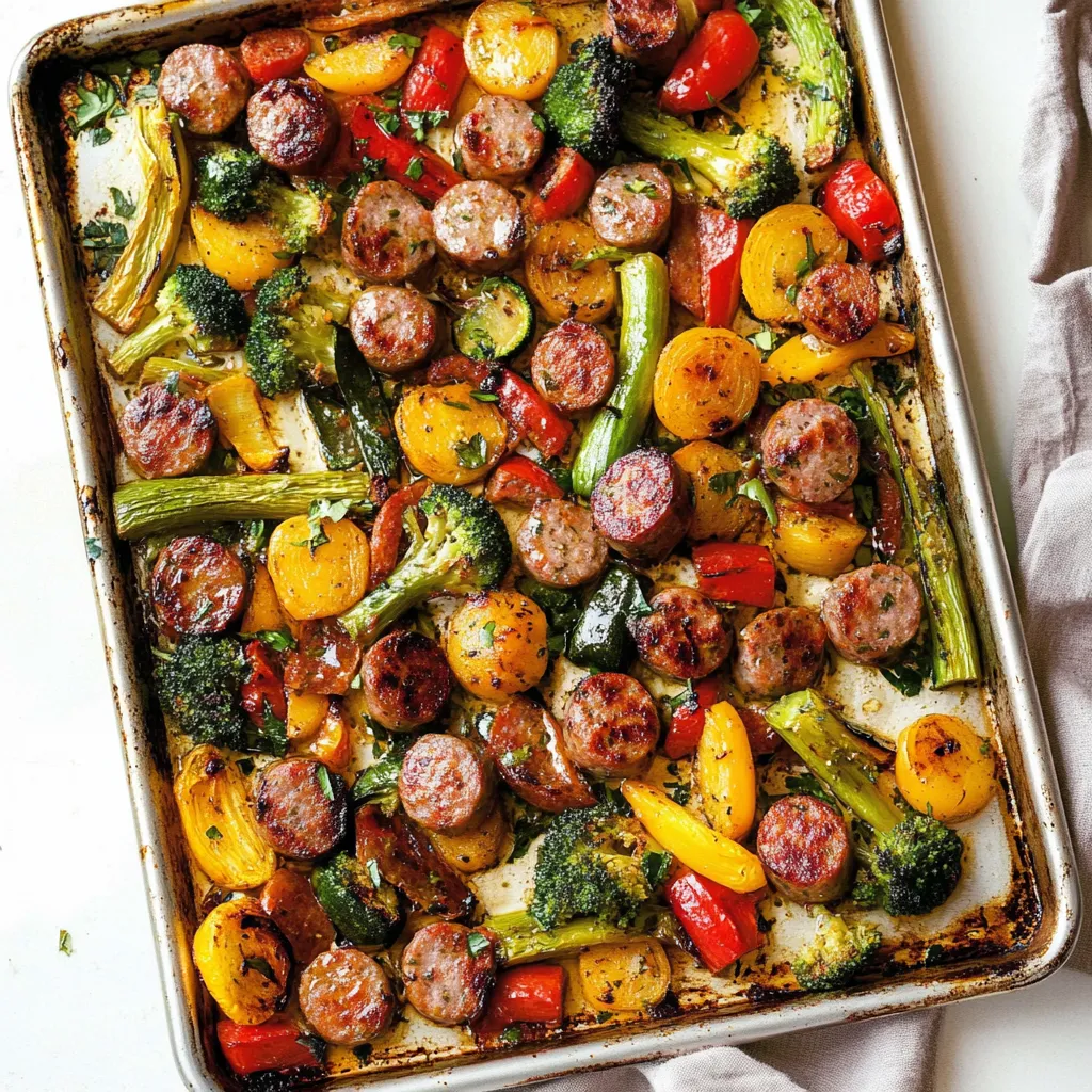 Effortless Sheet Pan Sausage and Veggies