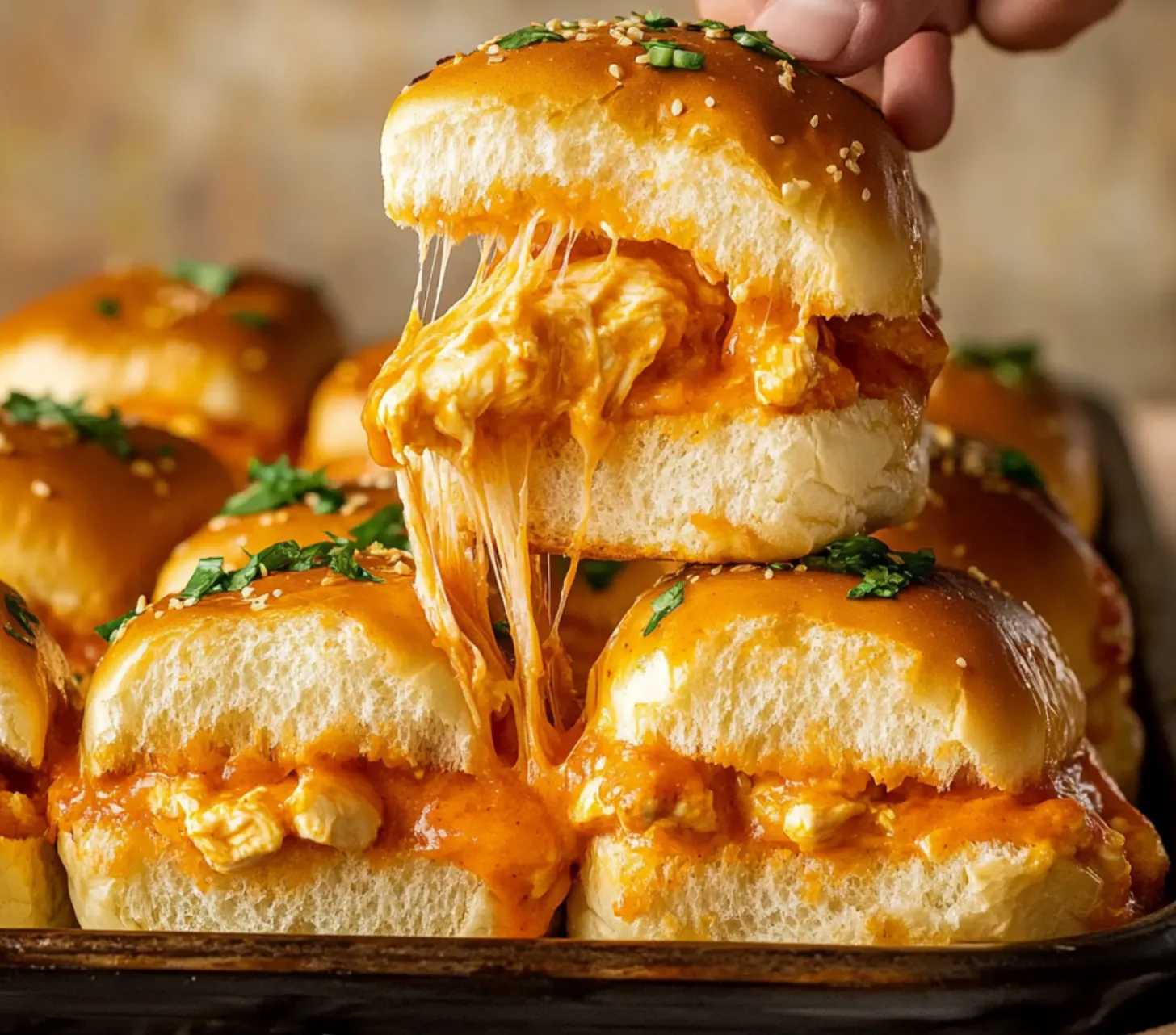 Buffalo Chicken Pan Sliders