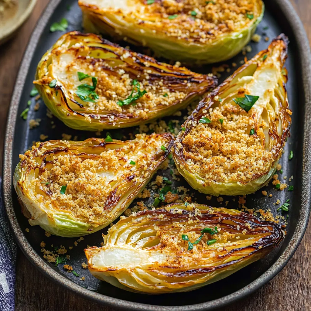 Crisp and Golden Miso Cabbage Wedges