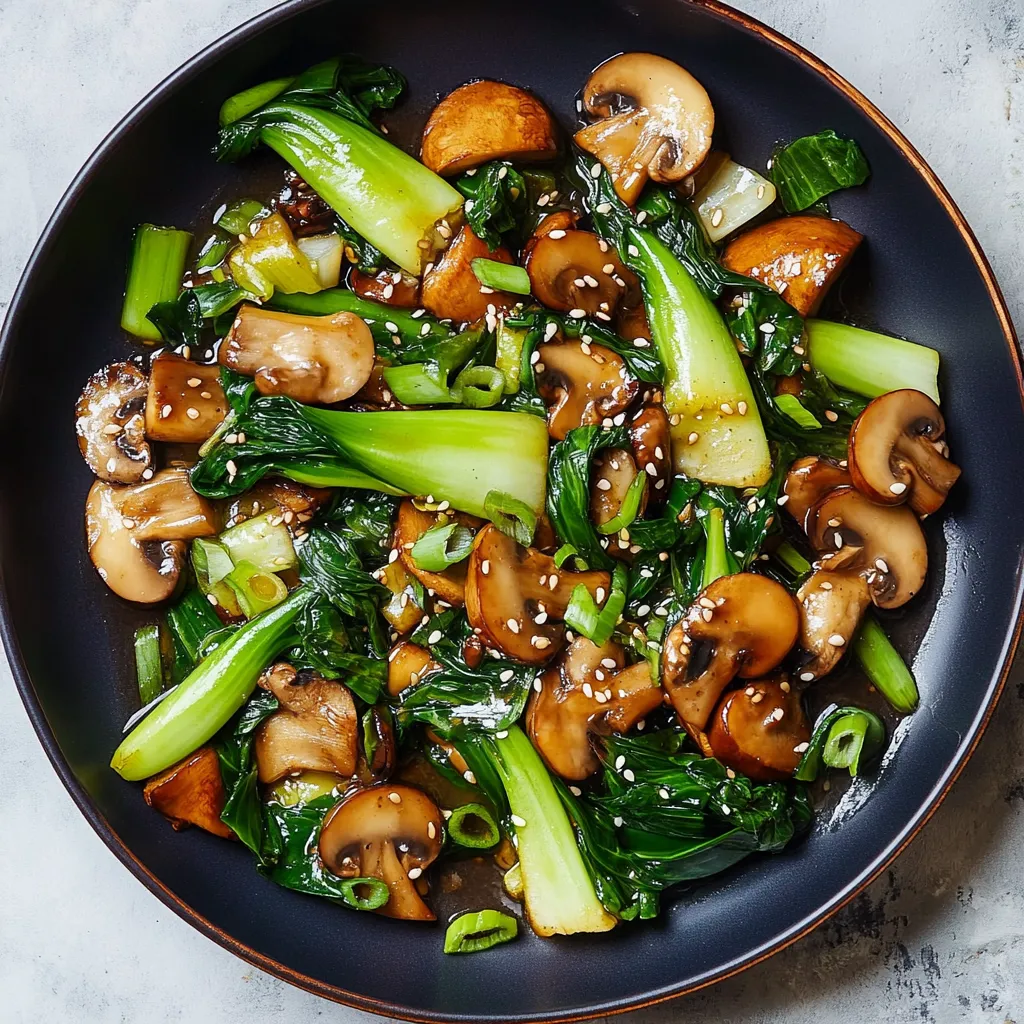 Delicious Stir Fry with Bok Choy and Mushrooms