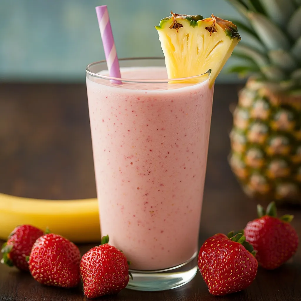 Close-up Tropical Smoothie Recipe