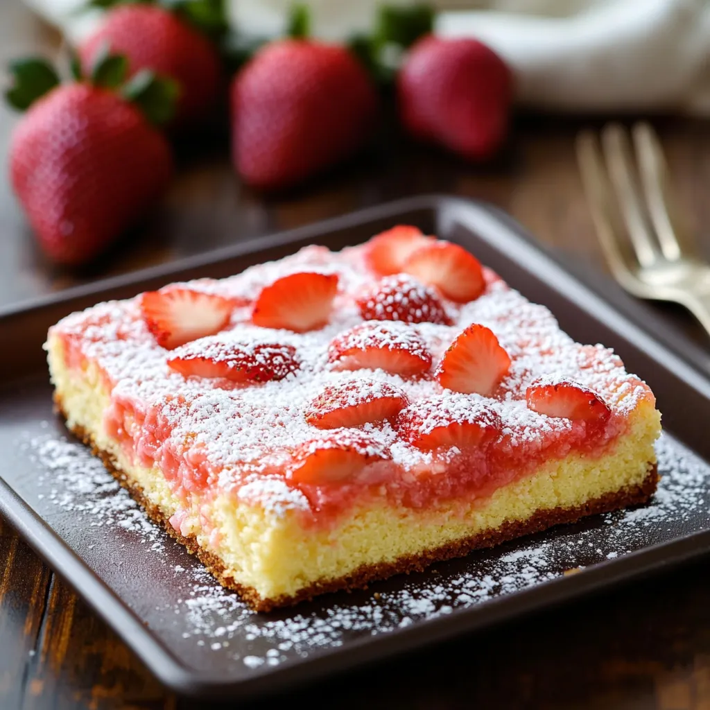 Freshly baked Strawberry Butter Cake