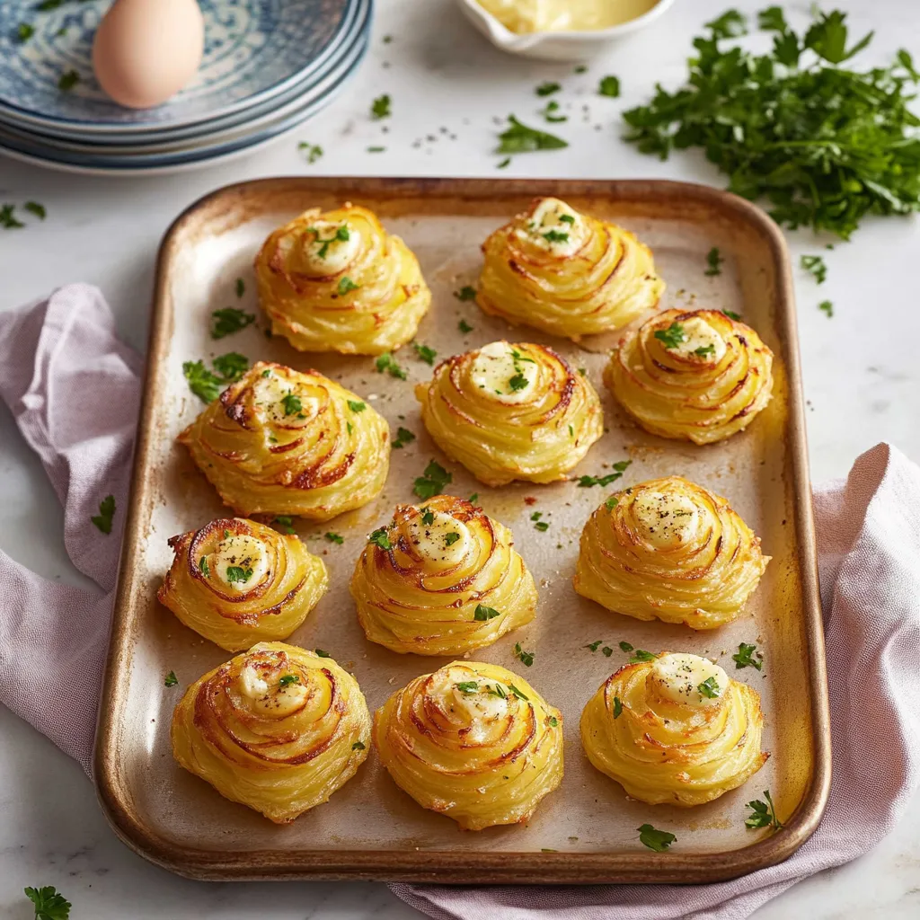 A tray of food with a variety of items on it, including a bowl of eggs and a bowl of potatoes.