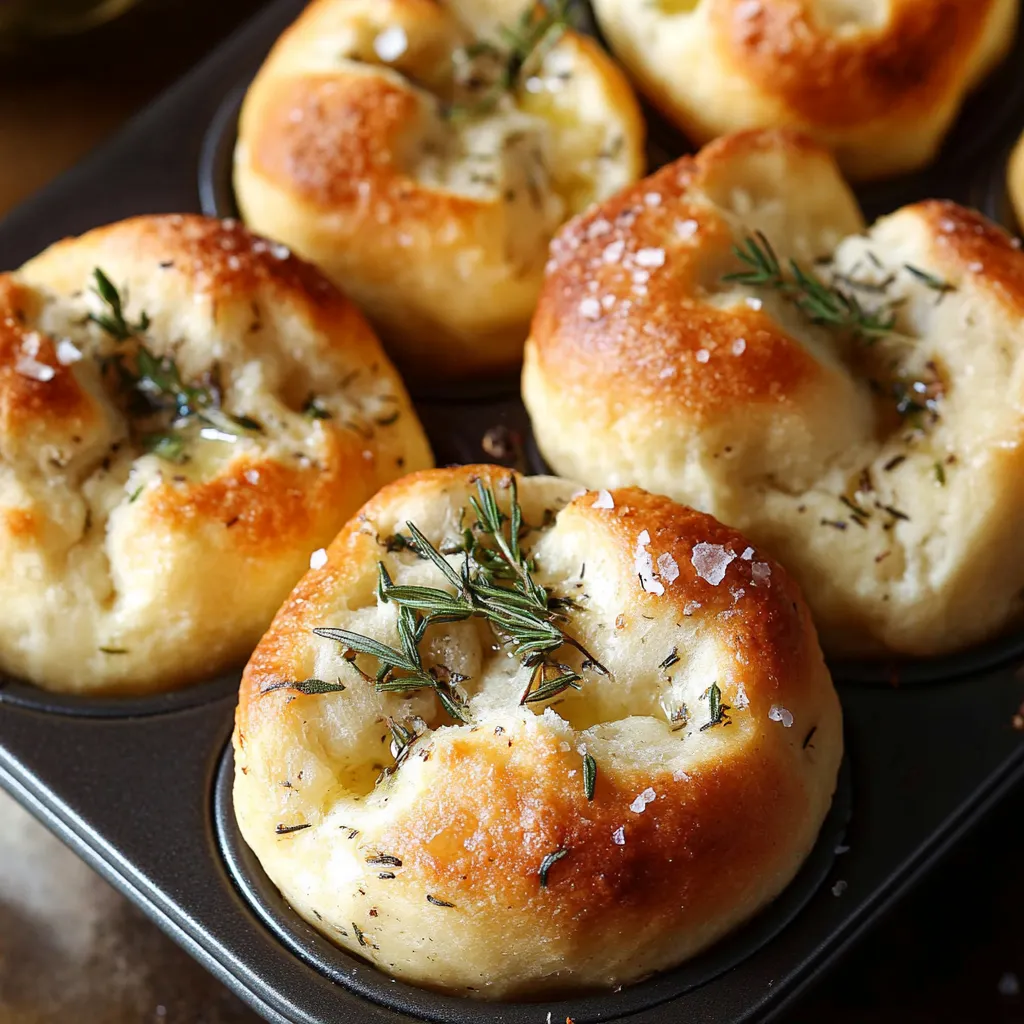 A tray of bread with herbs and cheese.