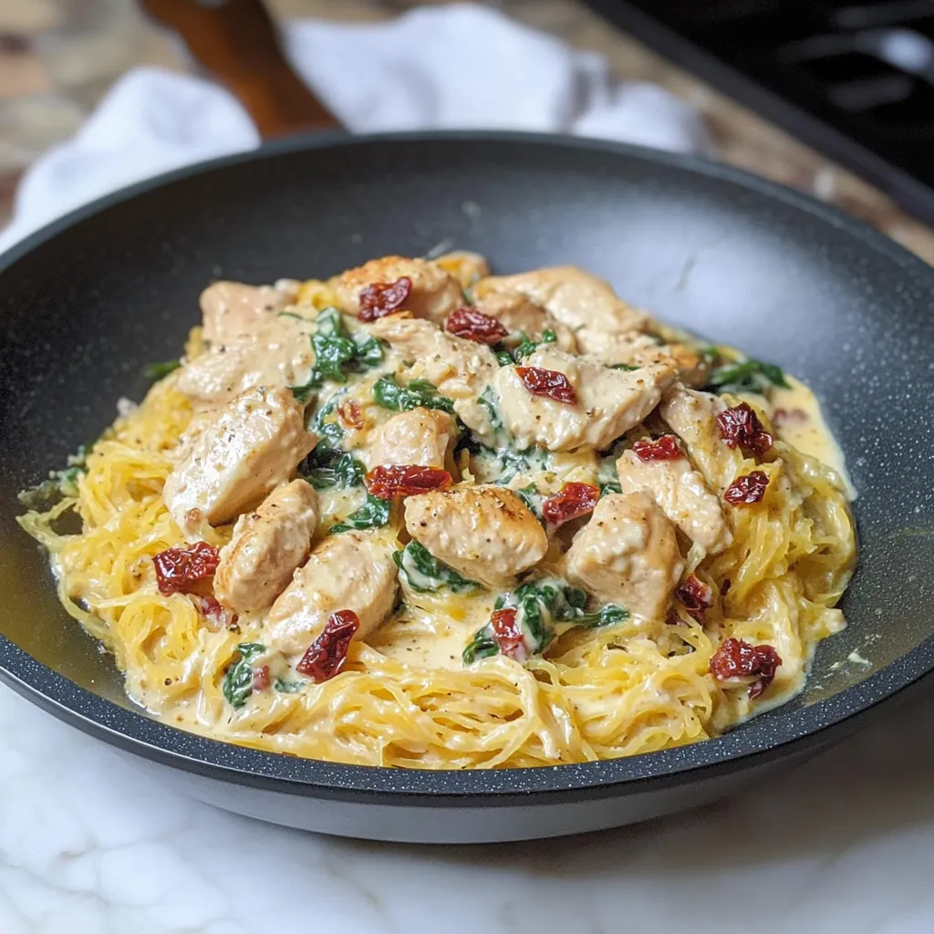 A delicious meal of chicken and pasta with a side of sauce.