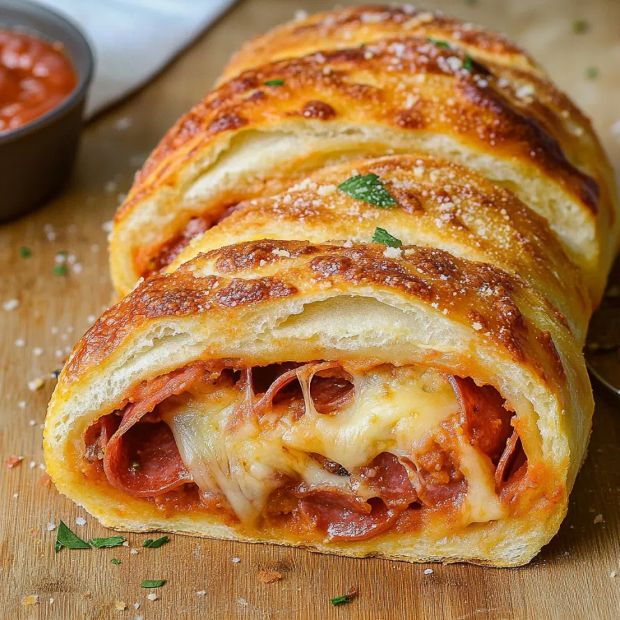 A sandwich with meat and cheese.