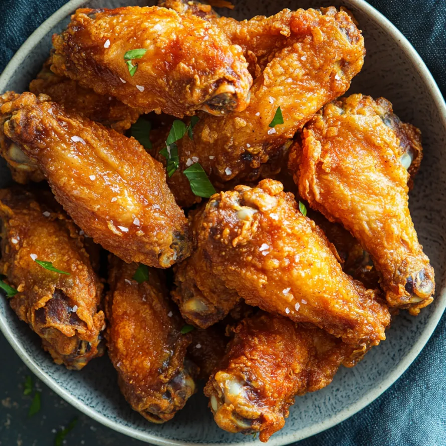 A bowl of fried chicken.