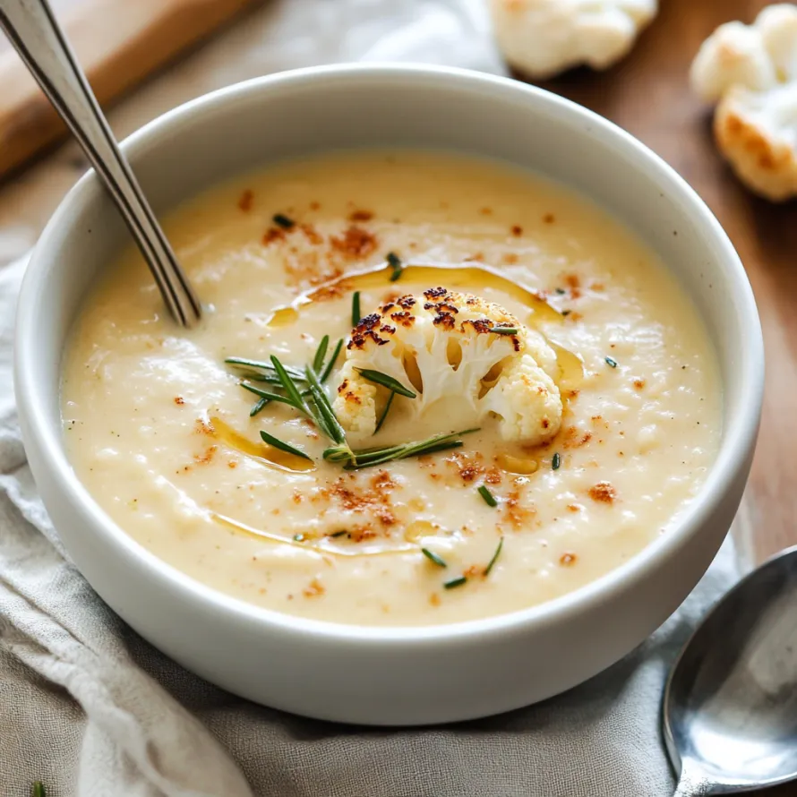 A bowl of soup with a spoon in it.