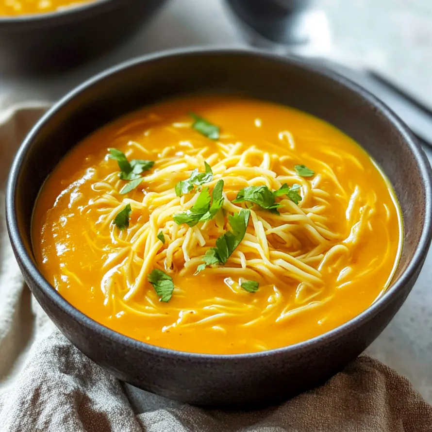 A bowl of soup with noodles and herbs.