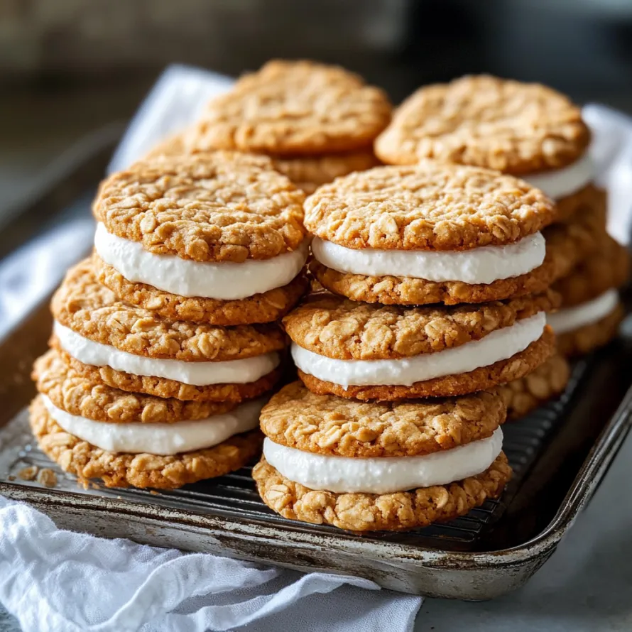 A stack of cookies on a tray.