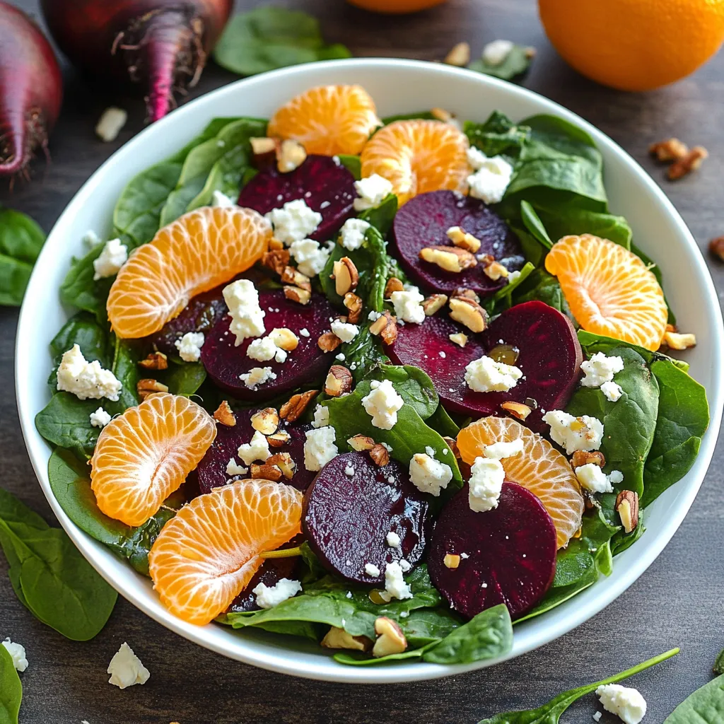 A bowl of salad with orange slices and purple cabbage.