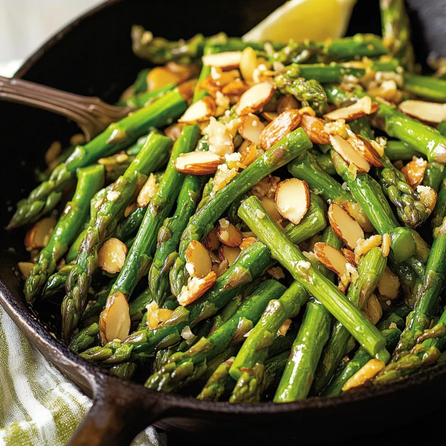 A bowl of food with green beans and almonds.