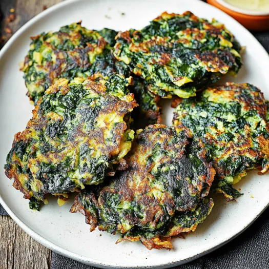 A plate of food with a green topping.