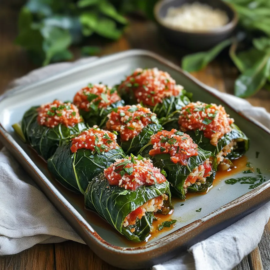 A pan of stuffed green vegetables.