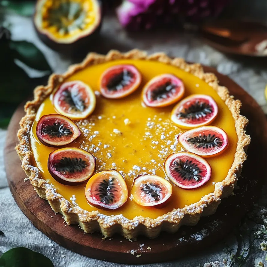 A slice of orange and grapefruit pie.