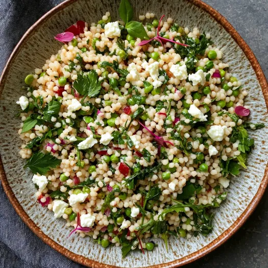 A bowl of rice with vegetables and cheese.
