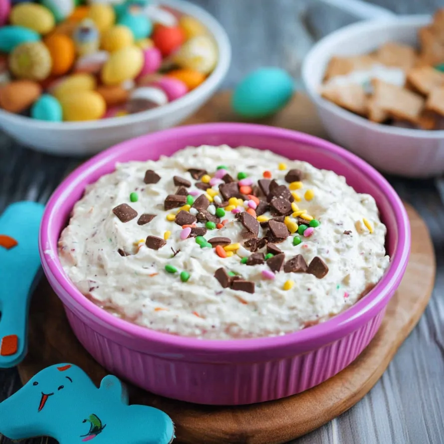 A bowl of food with chocolate chips and marshmallows.
