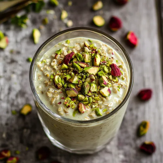 A glass of yogurt with nuts and berries.