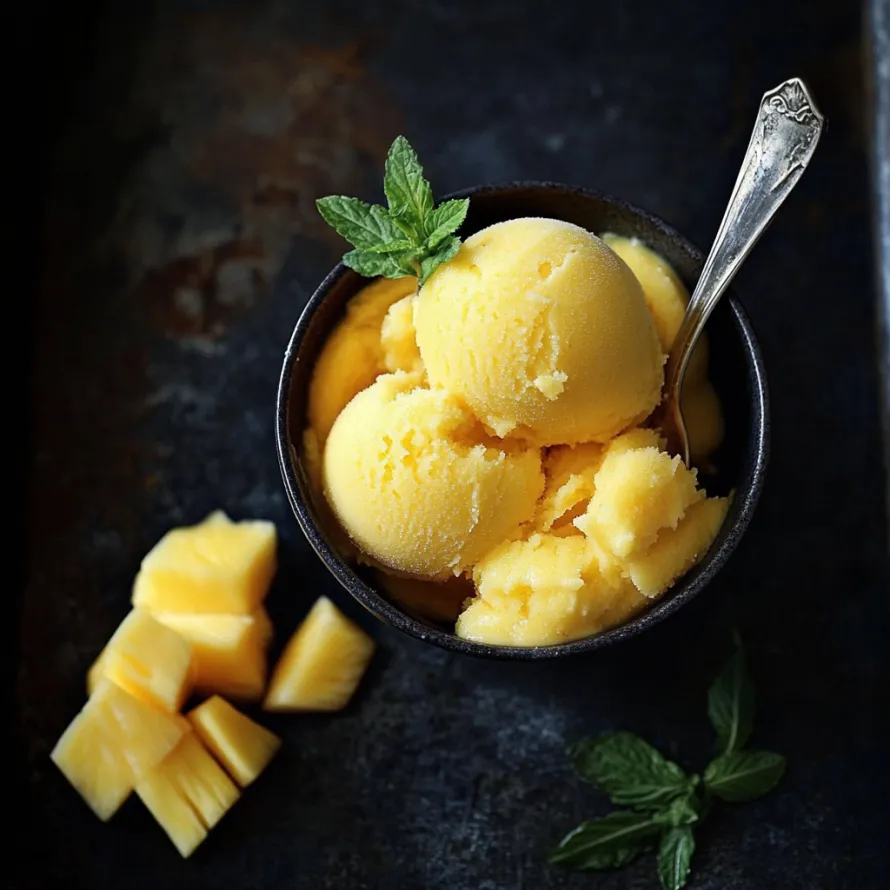 A bowl of ice cream with a spoon in it.