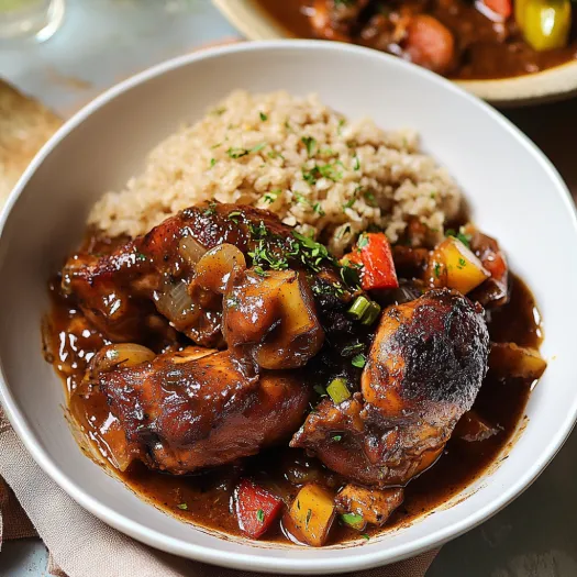 A bowl of rice and meat.