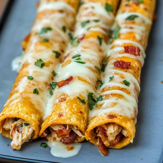 A plate of food with cheese and bacon.