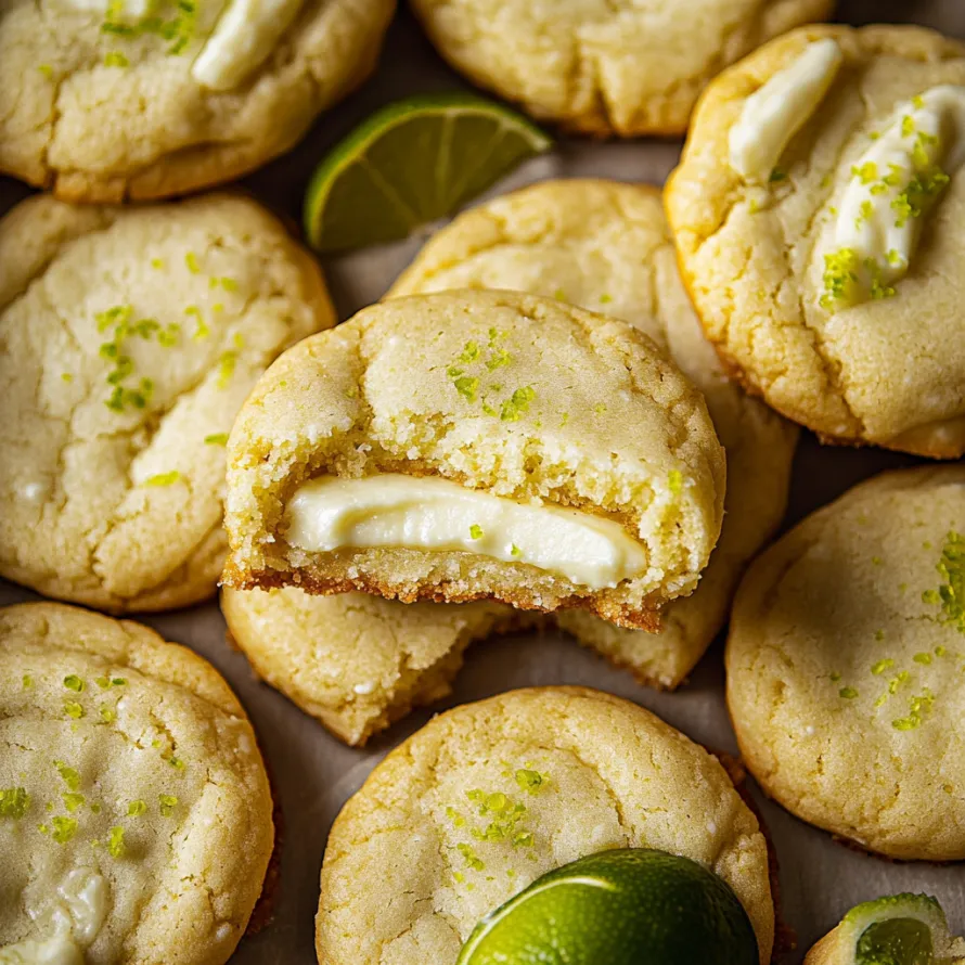 A white cookie with a bite taken out of it.