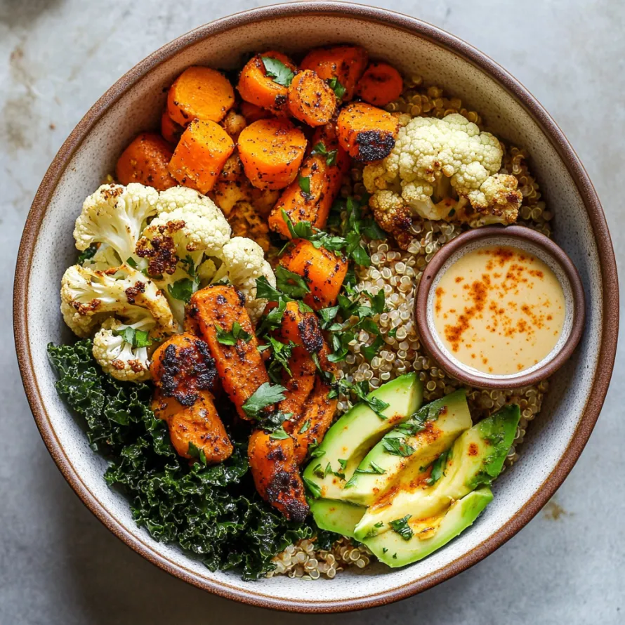 A bowl of vegetables including carrots, cauliflower, and broccoli.