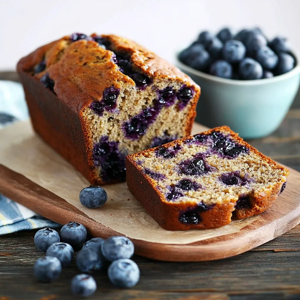 A loaf of bread with blueberries on top.
