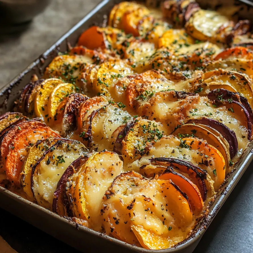 A pan of food with a variety of vegetables.