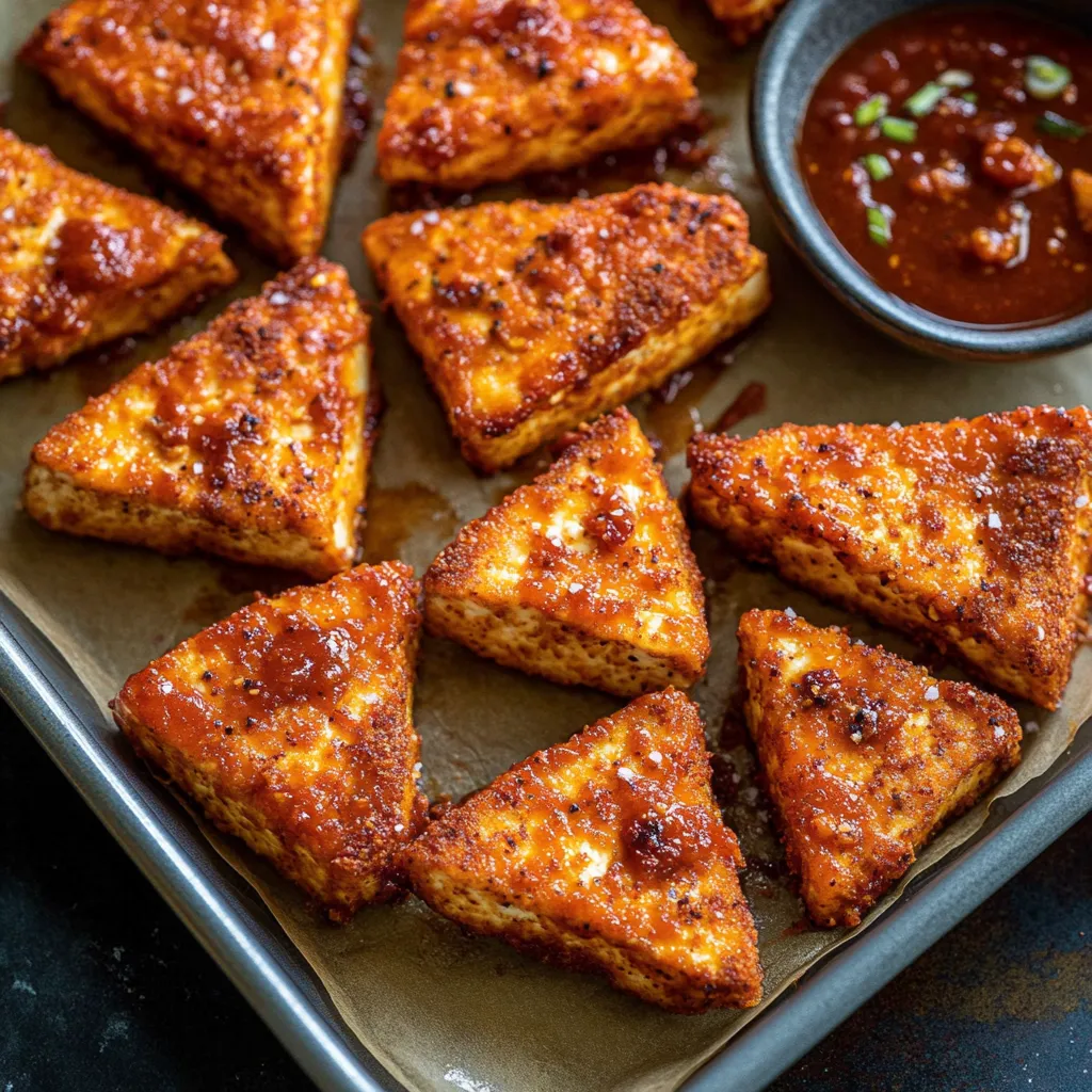 A tray of food with sauce.