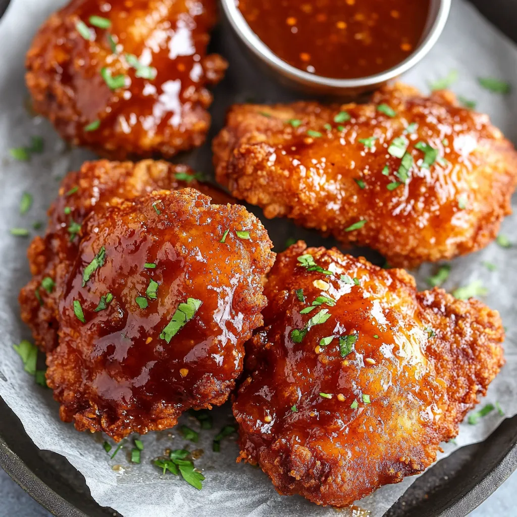Chicken wings with barbecue sauce.