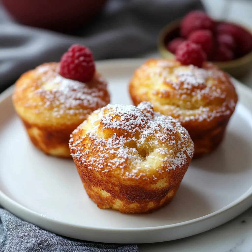 Two cupcakes with raspberries on top.