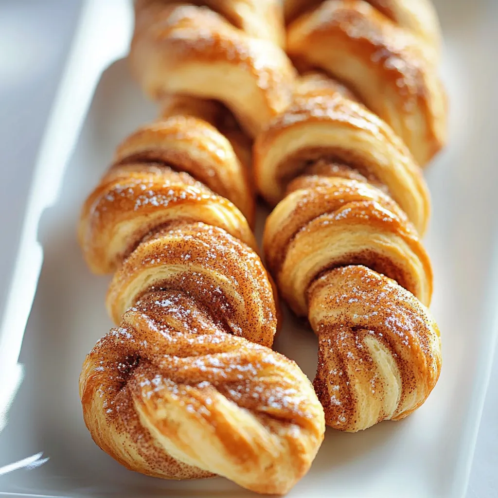A plate of sugary pastries with puffed golden layers.