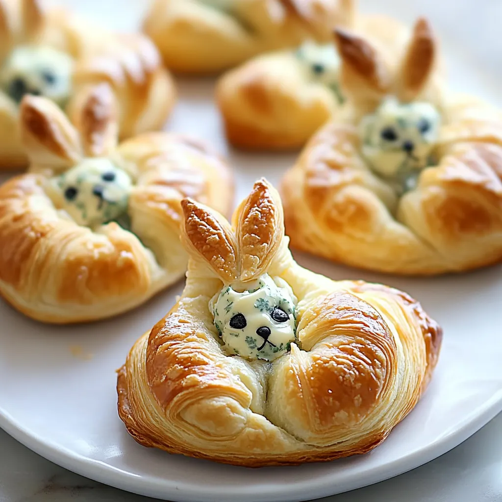 A dish with bunny-shaped pastries.