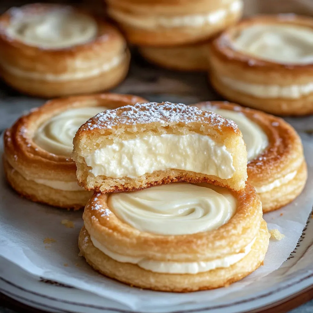 A plate of iced pastries on display.