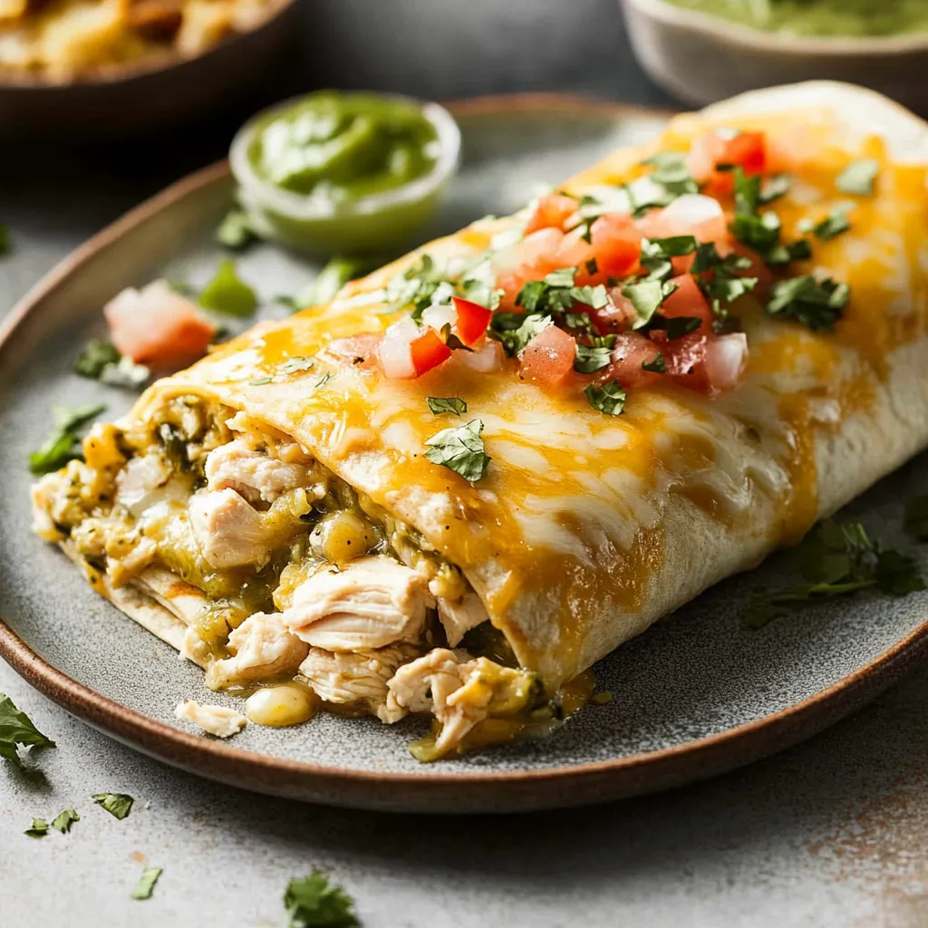 A plate of food with a burrito and a bowl of salsa.