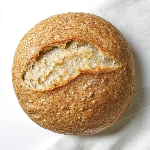 A slice of bread with a hole in it.