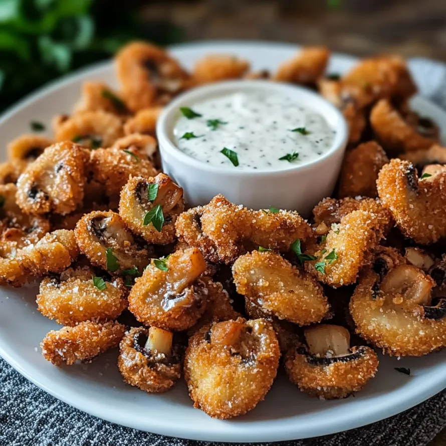 A plate of fried food with a dipping sauce.