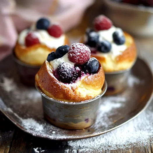 Two blueberry muffins with white frosting.