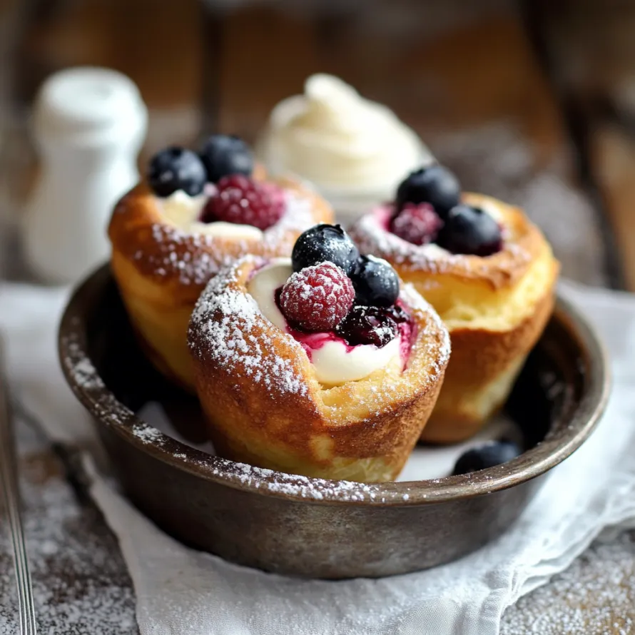 Two berry-filled pastries with white frosting.