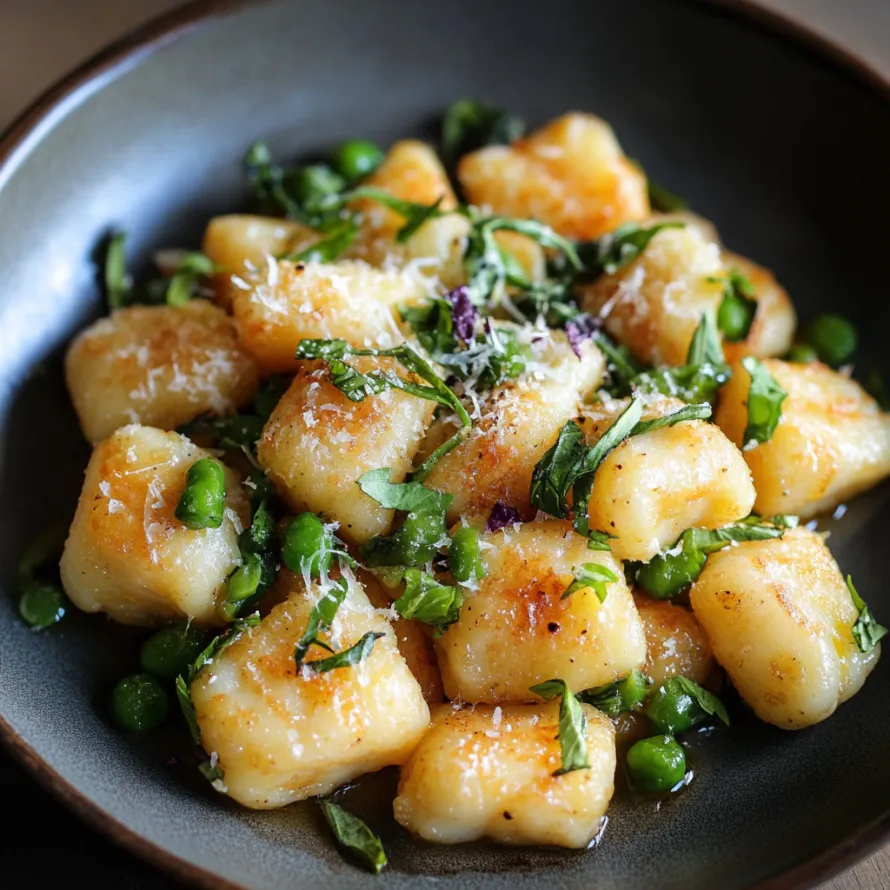 A bowl of pasta with peas and cheese.