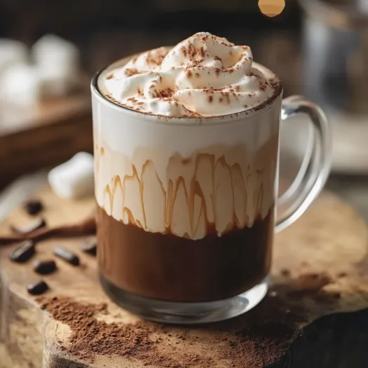 A cozy coffee cup with whipped cream topping.