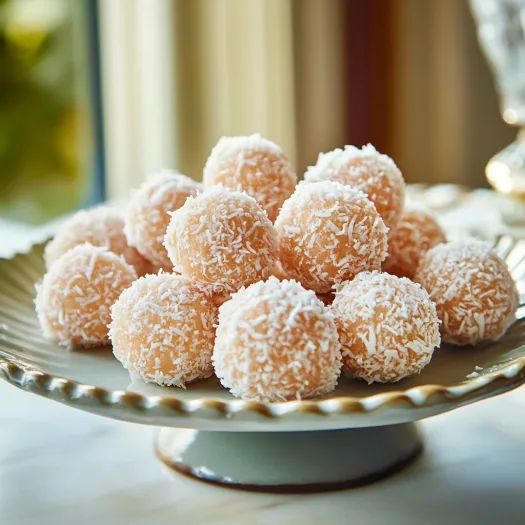 A plate of coconut balls.