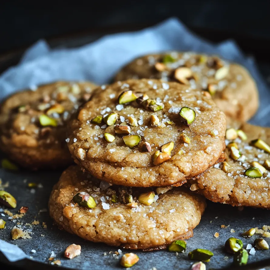 A plate of cookies with almonds and pistachios.