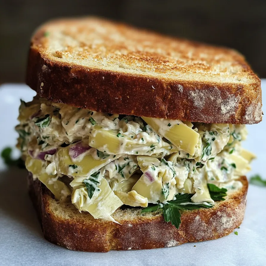 A sandwich loaded with crisp lettuce and a slice of onion.
