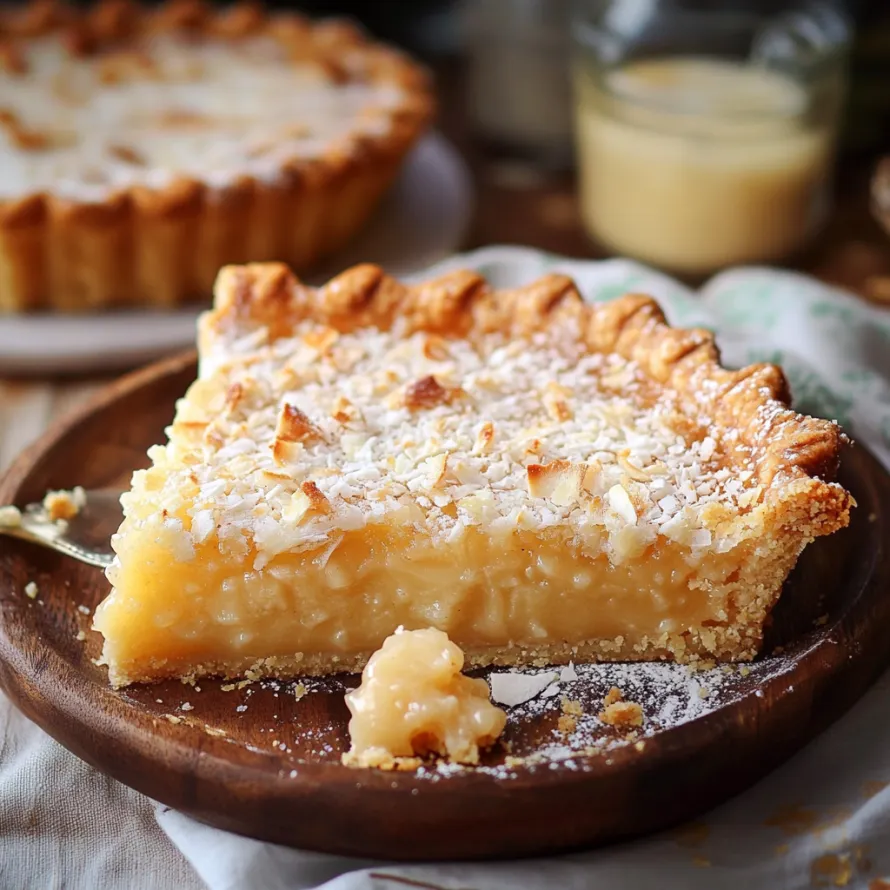 A pie slice served on a dish.