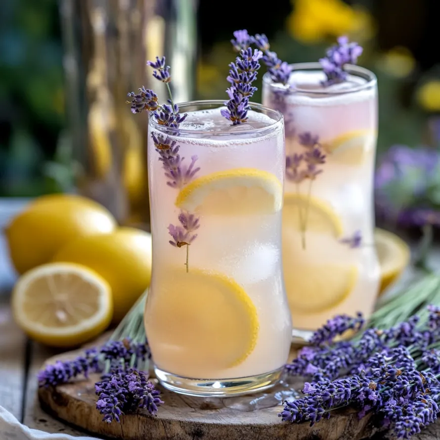 Two glasses filled with lemony drink and slices of lemon.